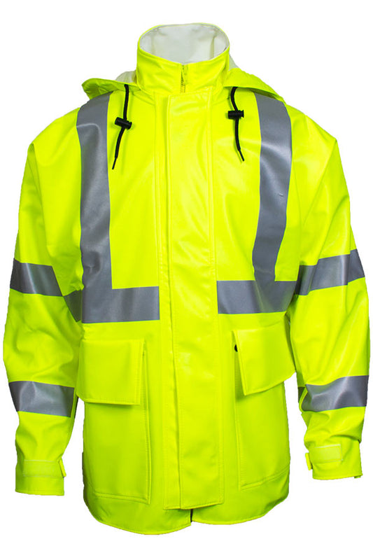 Drifire Flame Resistant Hi-Vis Rain Jacket, Type R Class 3 - NSA Style R30RL06 R30RQ06 (HRC 2 - 9.8 cal)