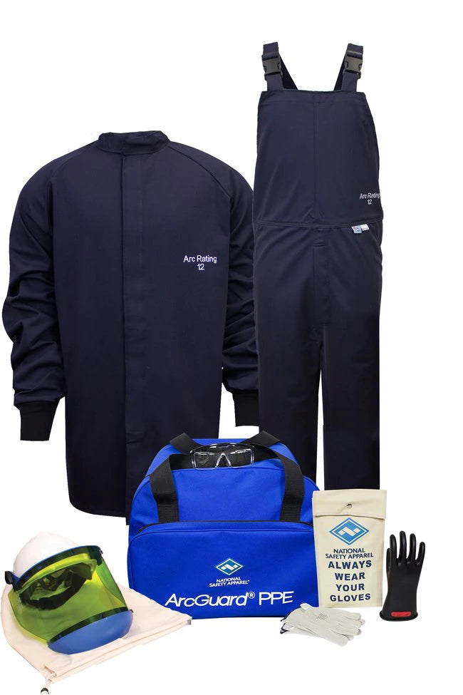 Enespro KIT2LC11-series ArcGuard Arc Flash Kit w/ Flame Resistant Long Coat (HRC 2 - 11 cal)