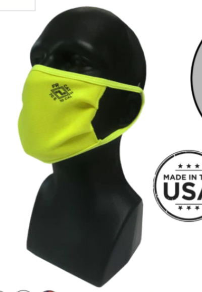 NSA MASK2-Y2 Double Layer Hi-Vis FR Face Mask with Ear Loops (10 cal-cm - HRC 2) (Bag of 50)
