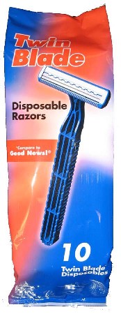 NWI RAZ2DX Twin Blade Razors with Lubricating Strip (Case)