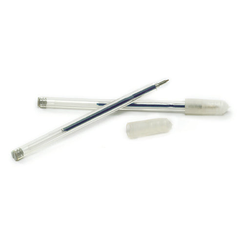 PEN1 Clear Flexible Pen with Cap - Blue Ink (case)
