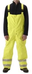 NASCO Omega Flame Resistant Hi-Vis Rain Bib Trousers - Chemical Splash Resistant