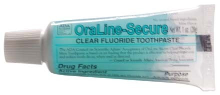 OraLine Secure  Care 42104 ADA Clear Toothgel, 1.0 oz Tube (case)