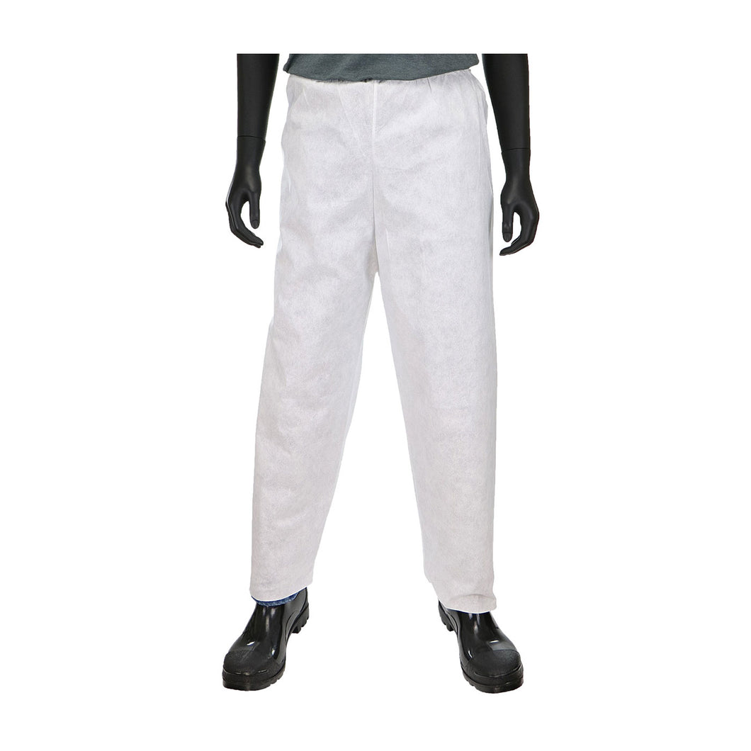PosiWear M3 C3816 Disposable White Pants with Elastic Waist (Case)