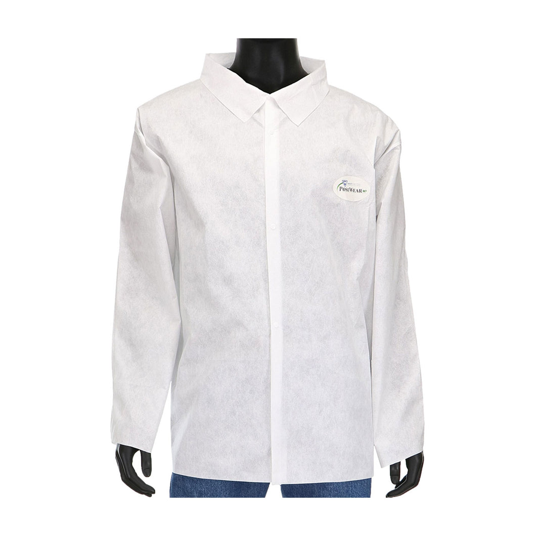 PosiWear M3 C3817 Disposable Snap-Front White Shirt (Case)