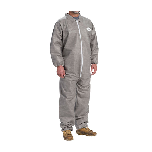 PosiWear M3 C3902 Disposable Grey Coveralls with Elastic Wrists and Ankles (Case)