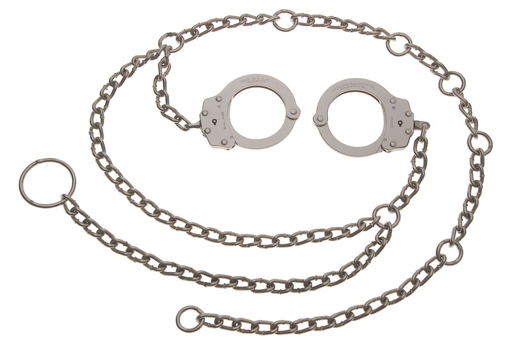 Drawstring Handcuffs Peerless Waist Chain with Handcuffs at Side - Nickel 7002C at Anchortex ...
