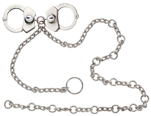 Peerless Model 7003CHS - High Security Waist Chain - Handcuffs at Front - Nickel Finish
