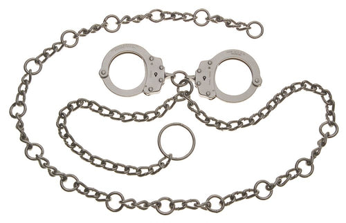 Peerless Model 7003C Waist Chain - Handcuffs at Front - Nickel Finish