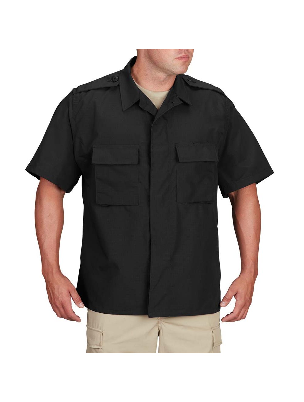 Propper F5456-38 Short Sleeve BDU 2-Pocket Shirt - Battle Rip 65/35 Ripstop