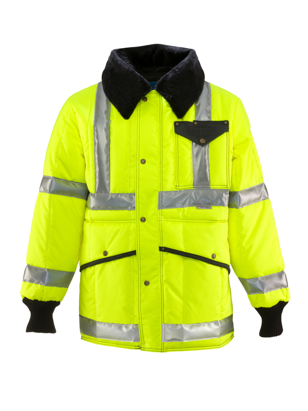 Refrigiwear 0342L2 Iron-Tuff High Visibility Jackoat with Reflective Tape