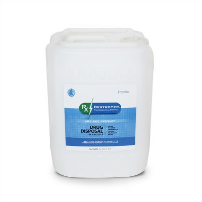 RX Destroyer RX5LIQ Liquids Pharmaceutical Disposal System - 5 gallon