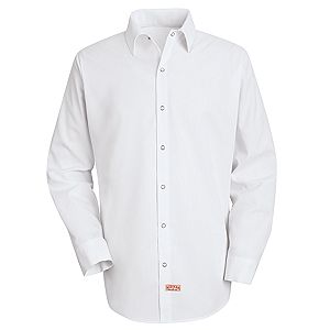 Red Kap SS16WH Long Sleeve Specialized Polyester Work Shirt