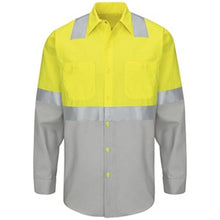 Load image into Gallery viewer, Red Kap SY14 High Visibility Long Sleeve Color Block Work Shirt - Type R, Class 2
