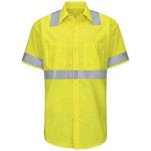 Red Kap SY24HV High Visibility Short Sleeve Ripstop Work Shirt