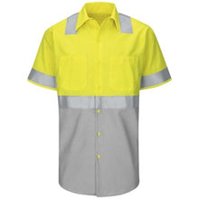 Load image into Gallery viewer, Red Kap SY24 High Visibility Short Sleeve Color Block Work Shirt - Type R, Class 2
