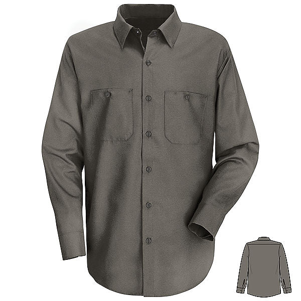 Red Kap SC30 Men's Long Sleeve Wrinkle Resistant 100% Cotton Shirt