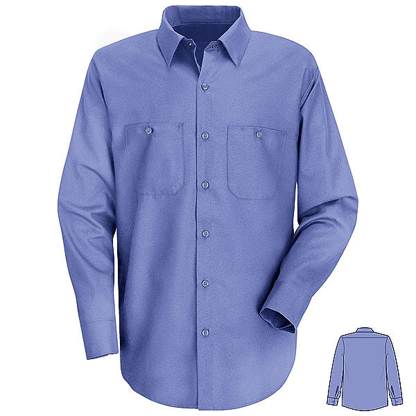 Red Kap SC30 Men's Long Sleeve Wrinkle Resistant 100% Cotton Shirt