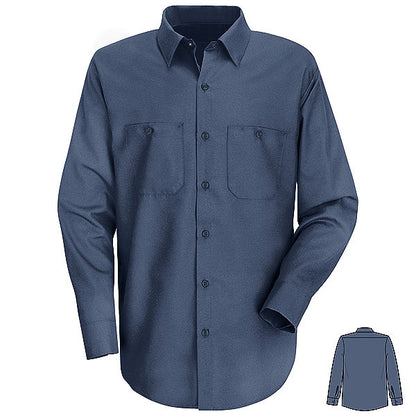 Red Kap SC30 Men's Long Sleeve Wrinkle Resistant 100% Cotton Shirt