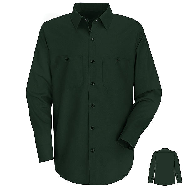 Red Kap SC30 Men's Long Sleeve Wrinkle Resistant 100% Cotton Shirt