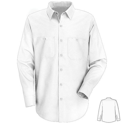 Red Kap SC30 Men's Long Sleeve Wrinkle Resistant 100% Cotton Shirt