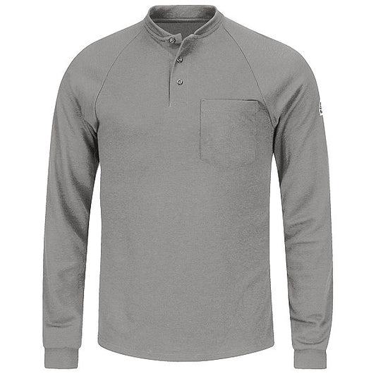 Bulwark SML2 Flame Resistant Long Sleeve Henley Shirt - Cooltouch 2 (HRC 2 - 8.2 cal)