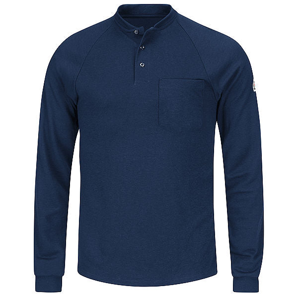 Bulwark SML2 Flame Resistant Long Sleeve Henley Shirt - Cooltouch 2 (HRC 2 - 8.2 cal)