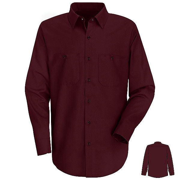 Red Kap SP14 Men's Solid Color Long Sleeve Work Shirt