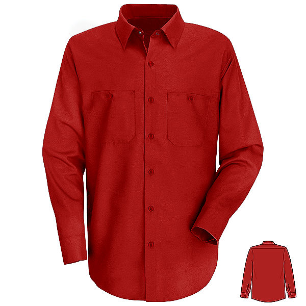 Red Kap SP14 Men's Solid Color Long Sleeve Work Shirt