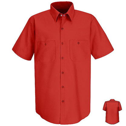 Red Kap SP24 Men's Solid Color Short Sleeve Industrial Work Shirt