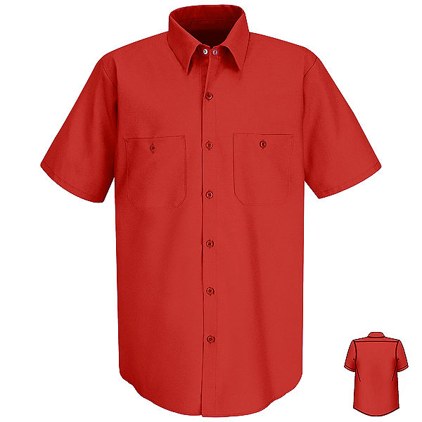 Red Kap SP24 Men's Solid Color Short Sleeve Industrial Work Shirt