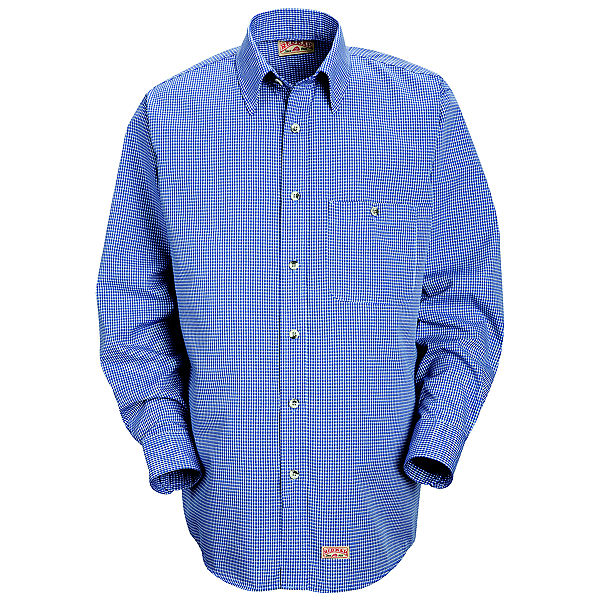 Red Kap SP74 Long Sleeve Mini-Plaid Uniform Shirt