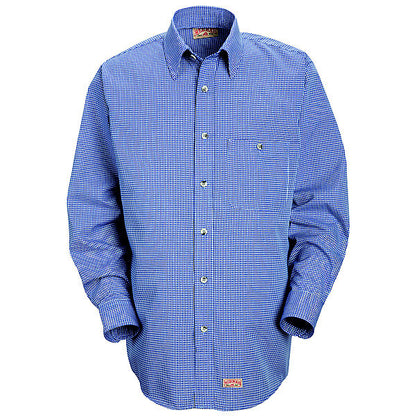 Red Kap SP74 Long Sleeve Mini-Plaid Uniform Shirt