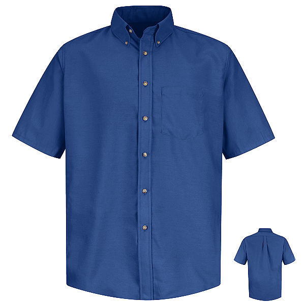 Red Kap SP80 Men's Poplin Dress Shirt - Short Sleeve - Red - 4XL Red Kap SP80 Men's Poplin Dress Shirt - Short Sleeve - Red - 4XL