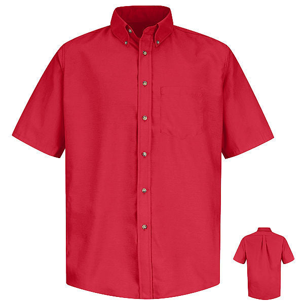 Red Kap SP80 Men's Short Sleeve Button-Down Poplin Shirt | Anchortex