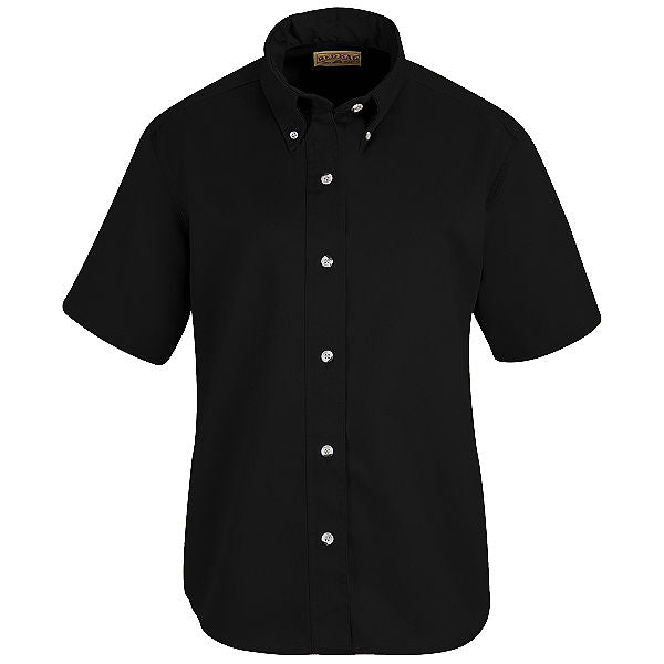 Red Kap SP81 Womens Short Sleeve Button-Down Poplin Dress Shirt