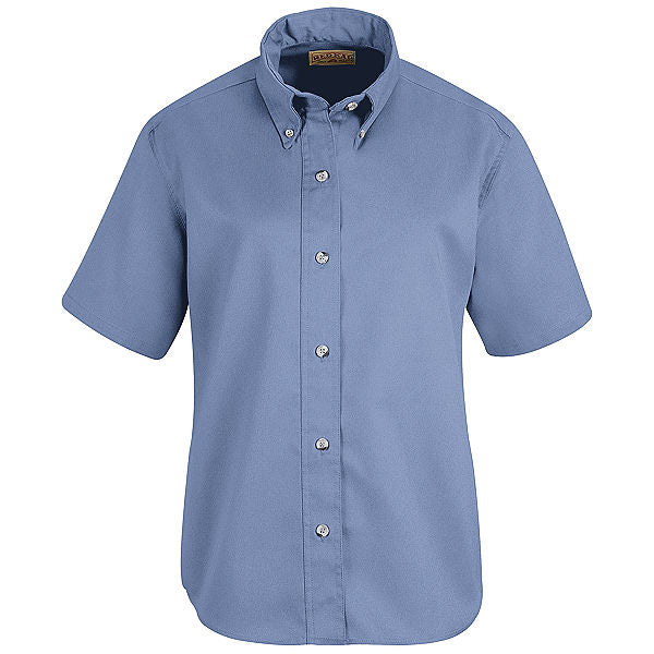 Red Kap SP81 Womens Short Sleeve Button-Down Poplin Dress Shirt