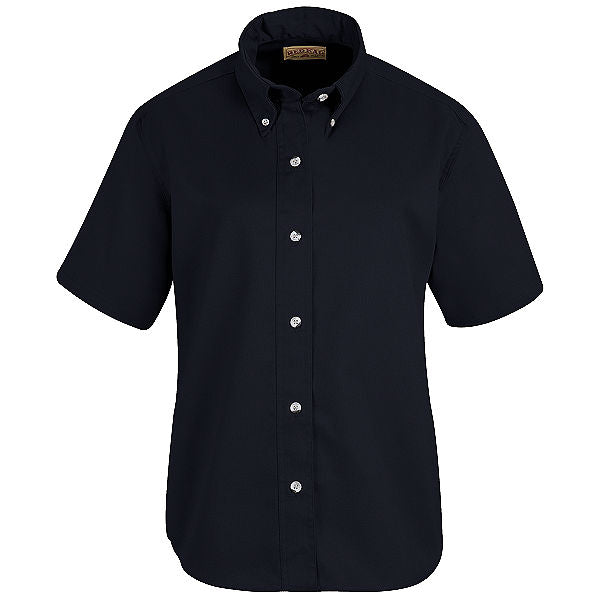women's black button down dress shirts Red Kap SP81 - Women's Poplin Dress Shirt Black