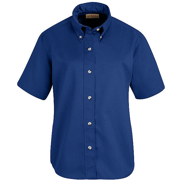 Red Kap SP81 Womens Short Sleeve Button-Down Poplin Dress Shirt