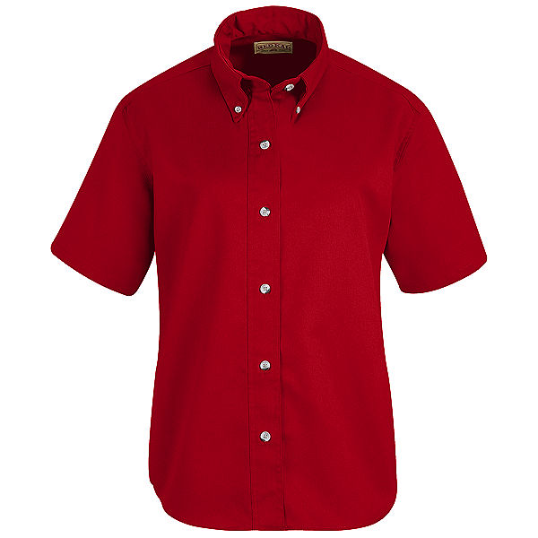 women's button down collar dress shirt Red Kap SP81 - Women's Poplin Dress Shirt Black