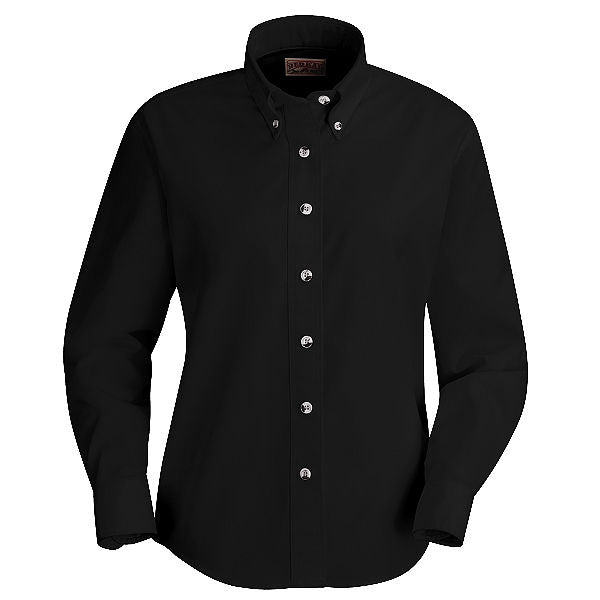 Red Kap SP91 Womens Long Sleeve Button-Down Poplin Dress Shirt