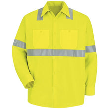 Load image into Gallery viewer, Red Kap SS14 High Visibility Long Sleeve Work Shirt with Reflective Stripe
