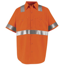 Load image into Gallery viewer, Red Kap SS24 High Visibility Short Sleeve Work Shirt with Reflective Stripe - Type R, Class 2
