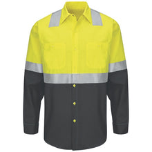 Load image into Gallery viewer, Red Kap SY14 High Visibility Long Sleeve Color Block Work Shirt - Type R, Class 2
