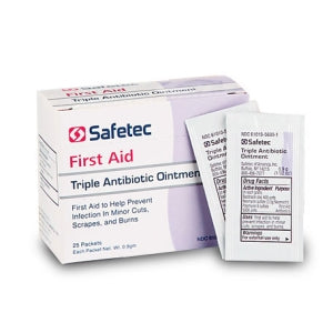 Safetec 53205 First Aid Triple Antibiotic Gel 0.9 gram Pouches (case)