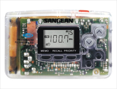 Sangean DT-110CL Portable AM-FM Stereo - Clear