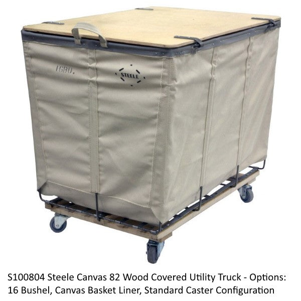 Steele Canvas 82 Wood Covered Utility Truck - Laundry Cart