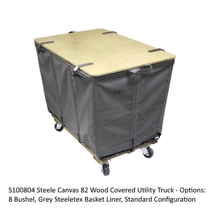 Steele Canvas 82 Wood Covered Utility Truck - Laundry Cart