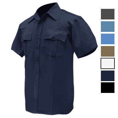 Tact Squad 8012 Solid Color Short Sleeve Uniform Shirt - 100% Polyester