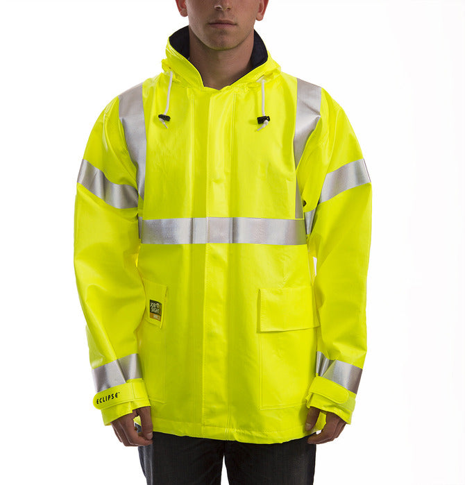 Tingley Eclipse Quad-Hazard Rain Jacket (Hi Vis Type R Class 3, Liquidproof, Arc Flash and Flash Fire Resistant) (HRC 2 - 8.7 cal)